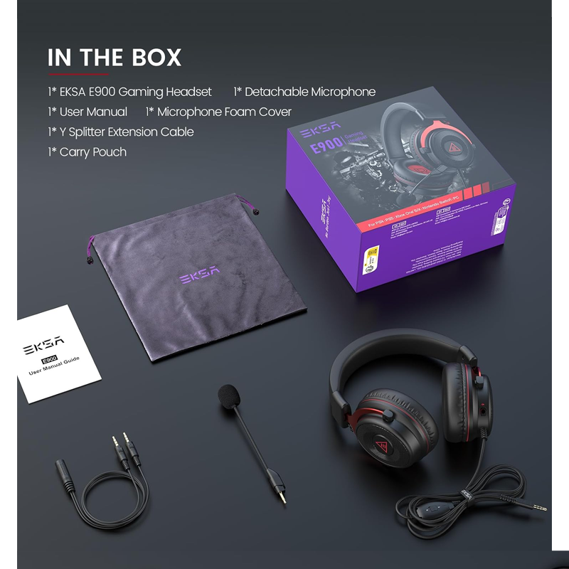 EKSA E900 Premium Gaming Headset architecture view