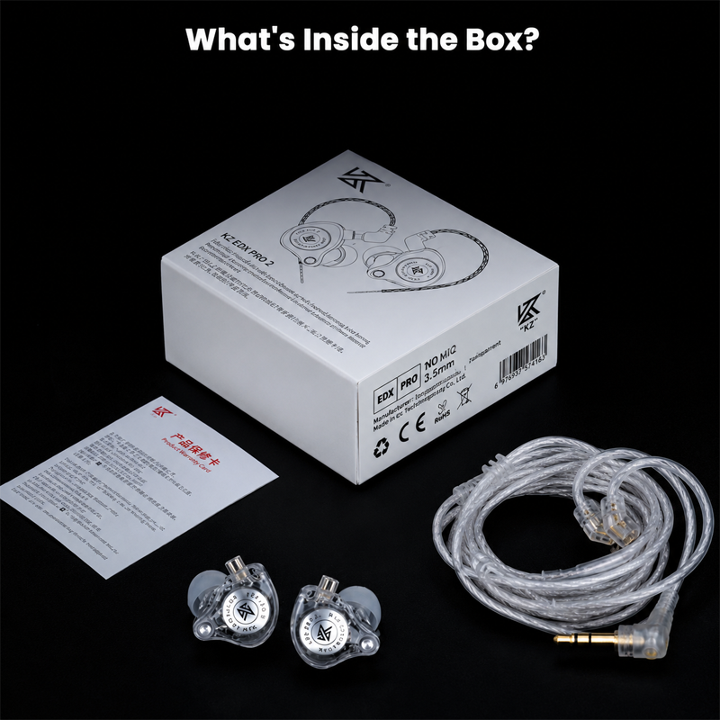 KZ EDX Pro 2 IEM with 3.5mm Plug architecture view