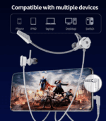 RX3 Pro Gaming Earphones – Cyberpunk 3.5mm in-Ear Wired Gaming Earphone with Mic - Image 4